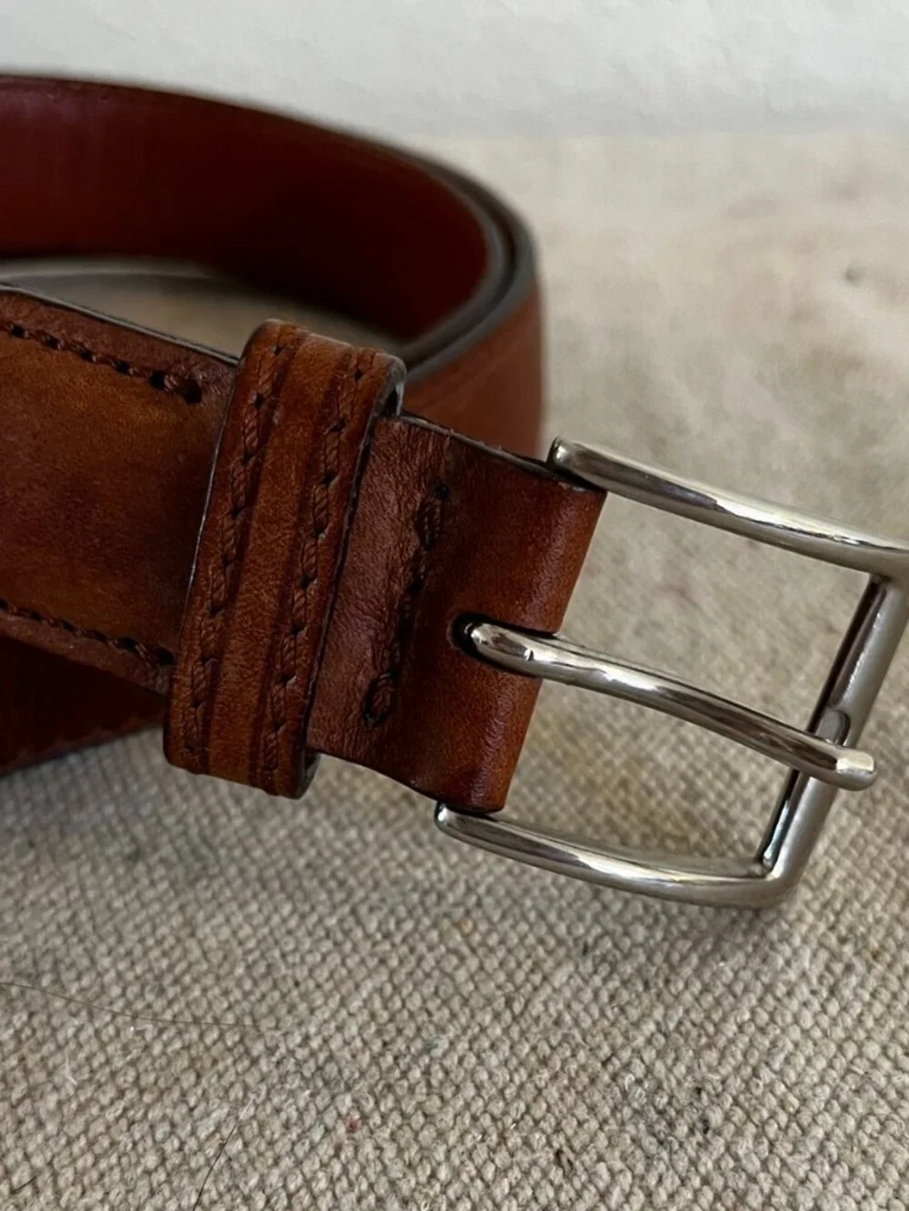 Polo Ralph Lauren Men's Brown Classic Full-Grain Leather Belt Sz 38